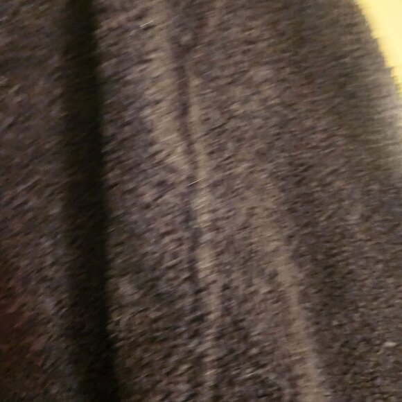 Max Studio Chocolate Brown Fluffy Hook Bar Jacket Size S - Picture 4 of 7